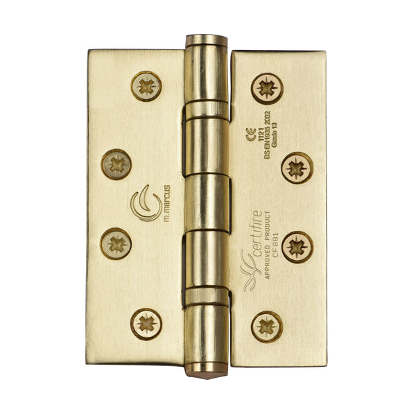 Stainless Steel Line Hinge SS 4 x 3 x 3 Satin Brass finish
 - SS-4X3-SB