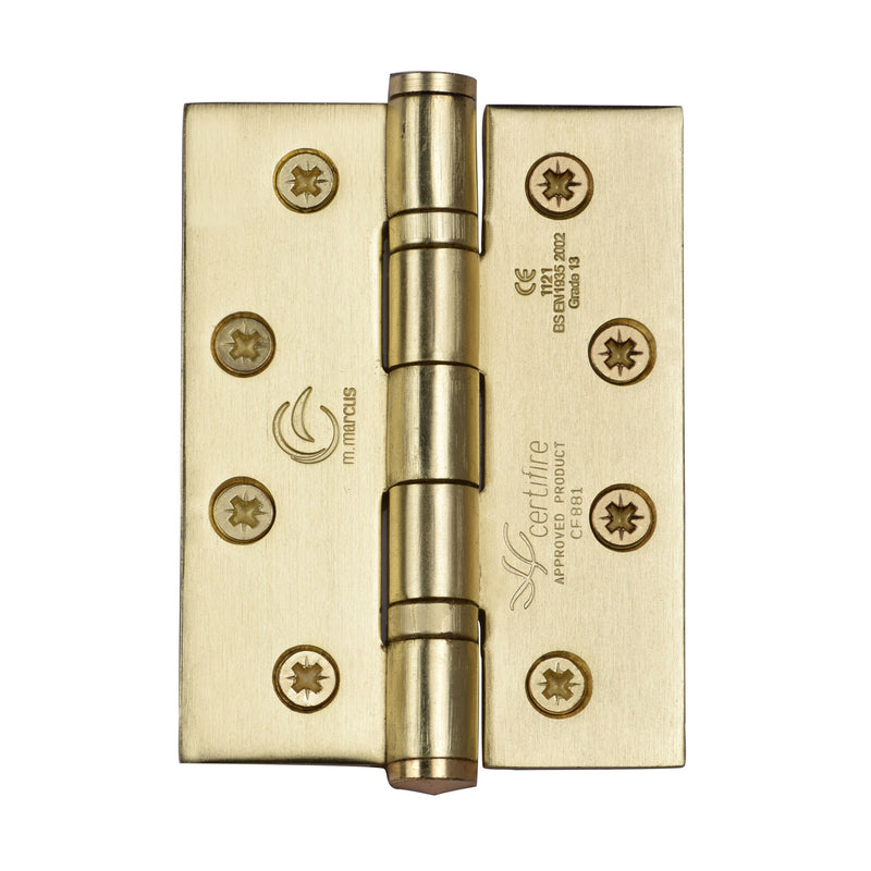 Stainless Steel Line Hinge SS 4 x 3 x 3 Satin Brass finish
 - SS-4X3-SB