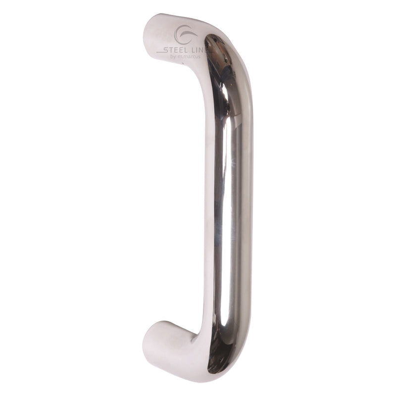 Steel Line Door Pull Handle Bolt Fix 425mm Polished Stainless Steel finish
 - SS-D190008-P