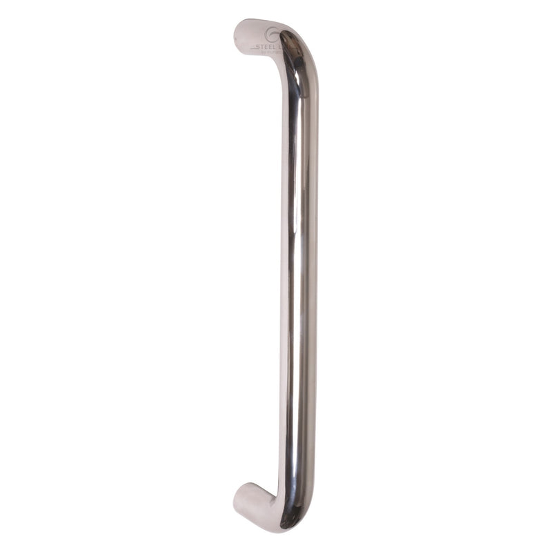 Steel Line Door Pull Handle Bolt Fix 425mm Polished Stainless Steel finish
 - SS-D220108-P