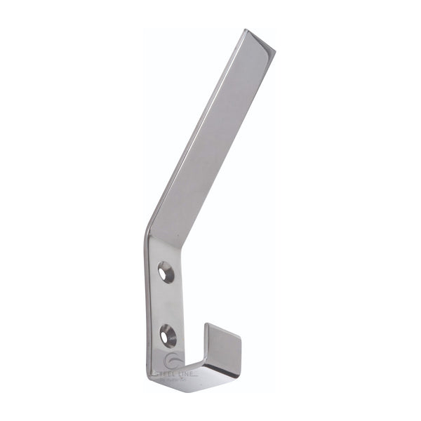 Steel Line Hat &amp; Coat Hook Polished Stainless Steel finish
 - SS-HOOK004-P