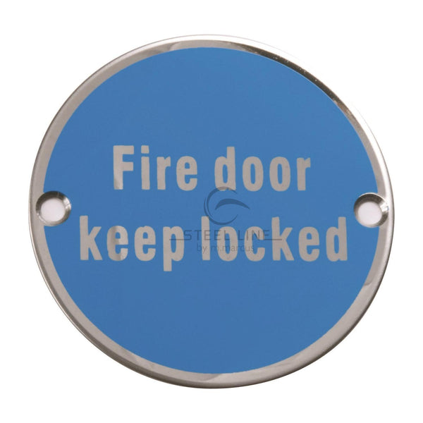 Fire Door Keep Locked Engraving - SS-SIGN010-P