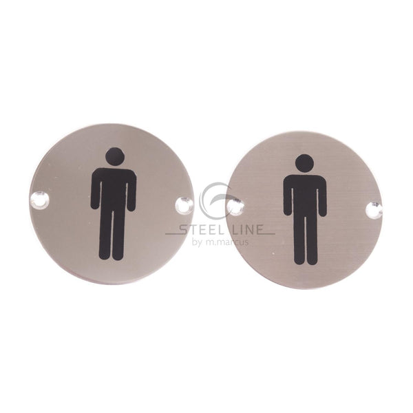 Male Symbol Sign - Satin Stainless Steel - SS-SIGN019-S