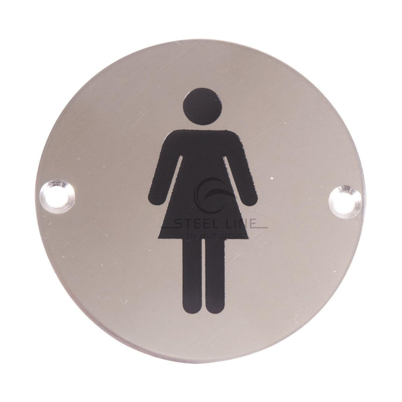 Female Symbol Sign - Polished Stainless Steel - SS-SIGN022-P