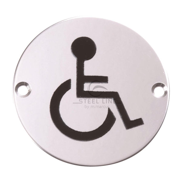 Disabled Symbol Sign - Polished Stainless Steel - SS-SIGN024-P