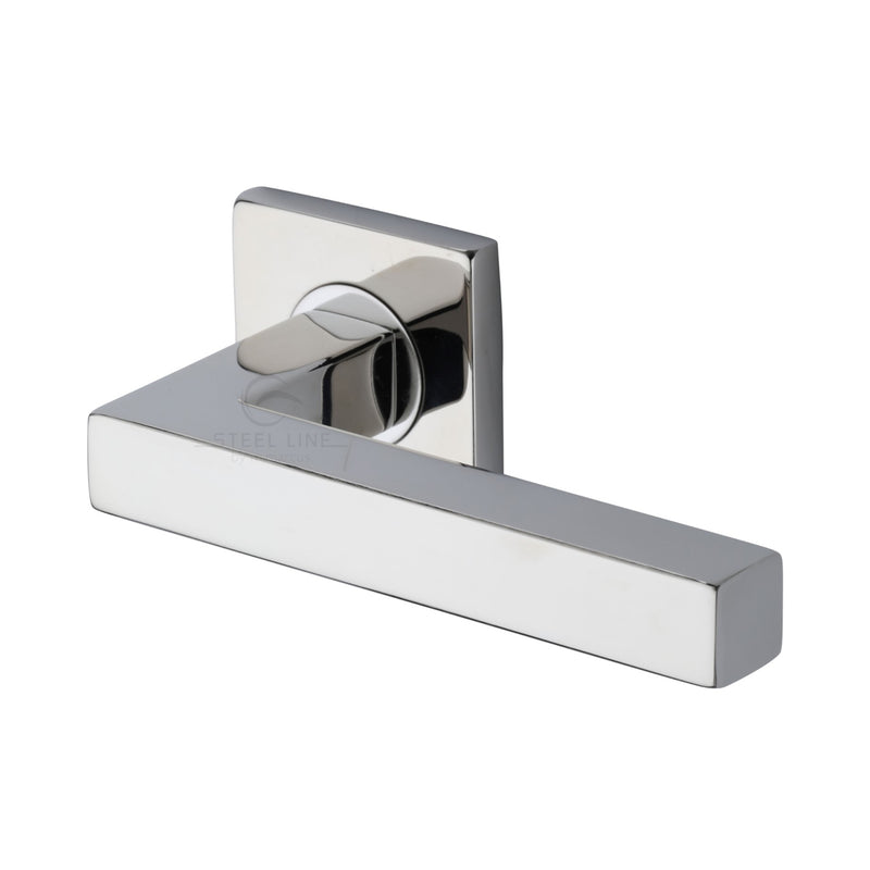 Square Lever On Square&nbsp;Rose Polished Finish
 - SS-SQ601-P - Choice Handles