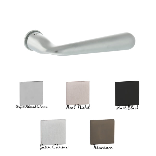 Tupai Rapido CurvaLine Adra Lever Door Handle on Concealed Round Rose - Satin Chrome - T293CRSC