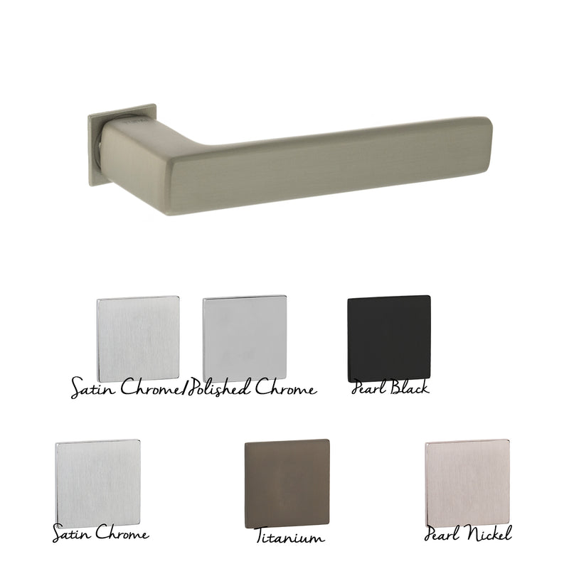 Tupai Rapido 5S Line Portel Lever Door Handle on Concealed Square Rose - Titanium - T3095CSTT