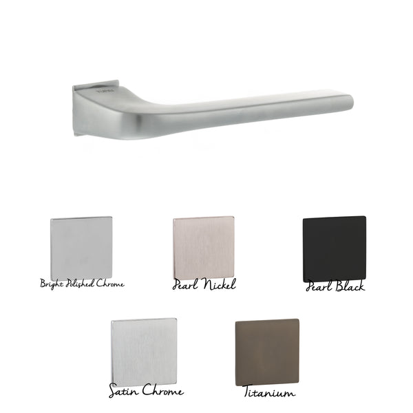 Tupai Rapido 5S Line Canha Lever Door Handle on Concealed Square Rose - Satin Chrome - T4007CSSC