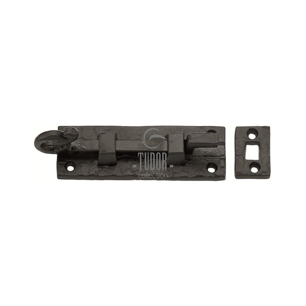 The Tudor Door Bolt Necked 3" Black Iron - TC159 76