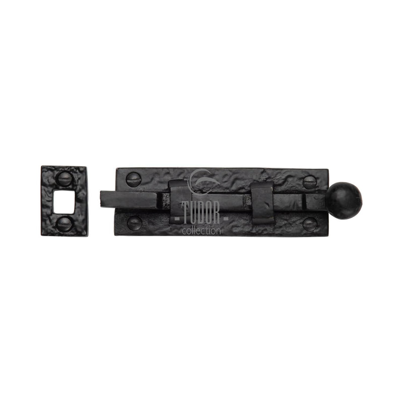 The Tudor Door Bolt Necked 3" Black Iron - TC169 76