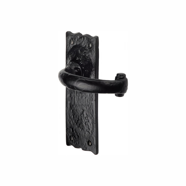 The Tudor Door Handle Lever Latch Colonial Design Black Iron - TC315 - Choice Handles
