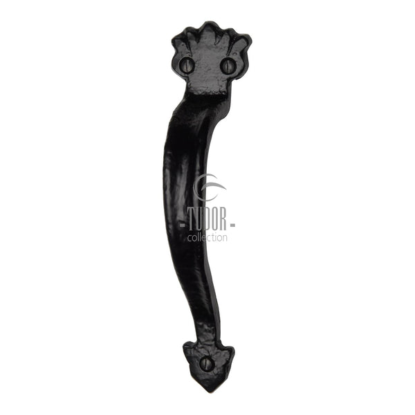 The Tudor Door Pull Handle 7" Black Iron - TC383 204