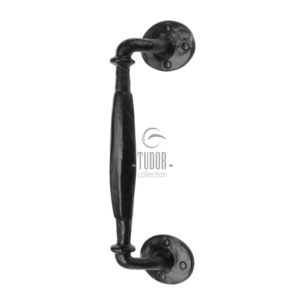 The Tudor Door Pull Handle Offset Black Iron
 - TC384