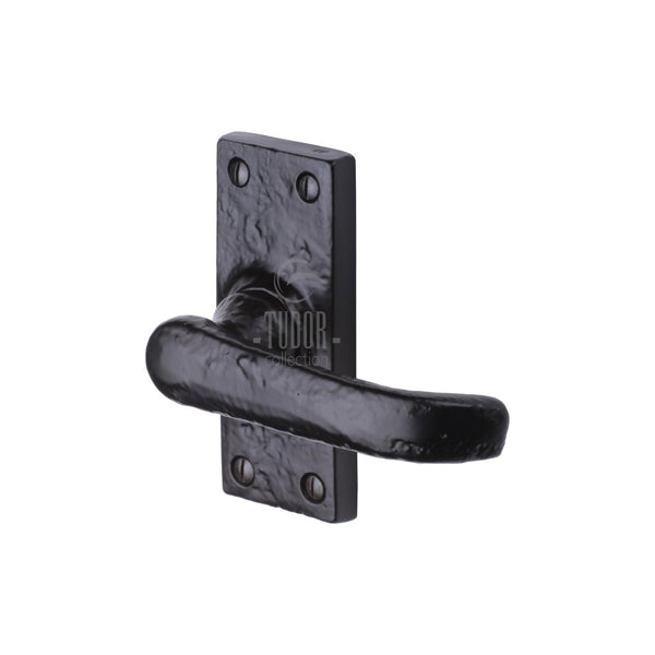 The Tudor Door Handle Lever Latch Windsor Design Black Iron - TC513 - Choice Handles