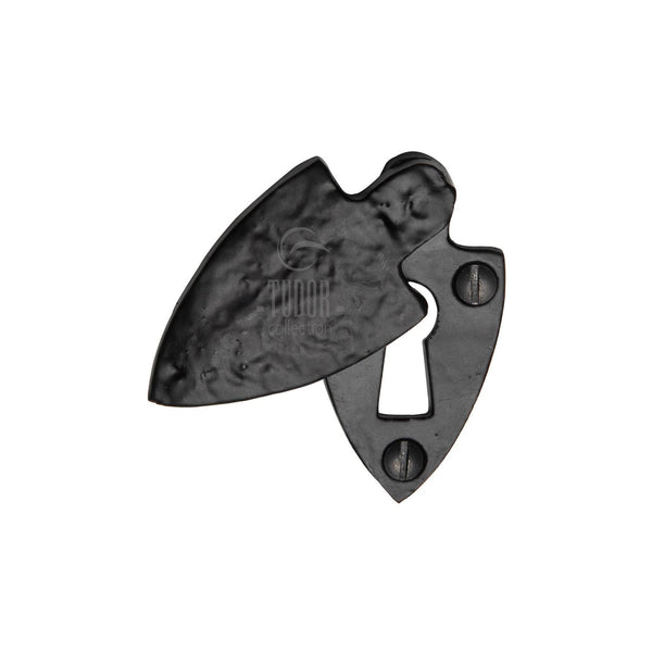 The Tudor Covered Keyhole Black Iron - TC542 - Choice Handles