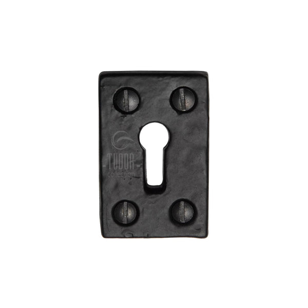 The Tudor Keyhole Escutcheon Black Iron - TC544 - Choice Handles