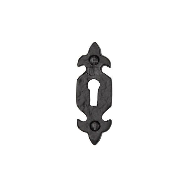 The Tudor Keyhole Escutcheon Black Iron - TC545 - Choice Handles