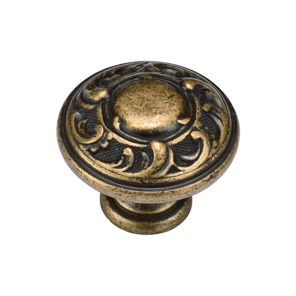 Vintage Round Knob Distressed Brass Finish
 - TK4401-035-DBS - Choice Handles