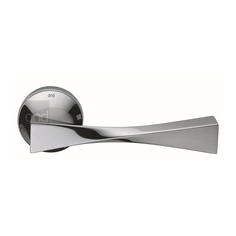 Twist Door Handle on Round Rose Polished Chrome
 - TW14-PC - Choice Handles