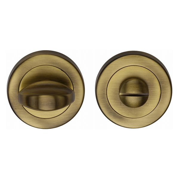 Heritage Brass Thumbturn & Emergency Release  for Bathroom & Bedroom Doors  Antique finish - V0678-AT - Choice Handles