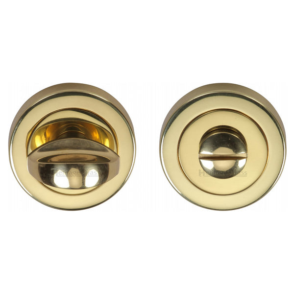 Heritage Brass Thumbturn & Emergency Release  for Bathroom & Bedroom Doors  Polished Brass finish - V0678-PB - Choice Handles