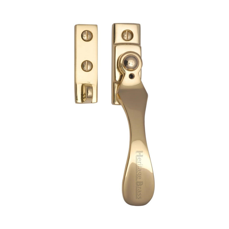 Heritage Brass Casement Window Fastener Wedge Pattern Weather Stripped Design Polished Brass Finish
 - V1005W-PB