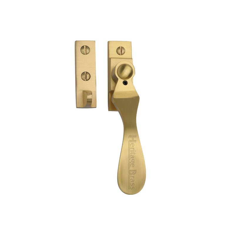 Heritage Brass Casement Window Fastener Wedge Pattern Weather Stripped Design Satin Brass Finish
 - V1005W-SB