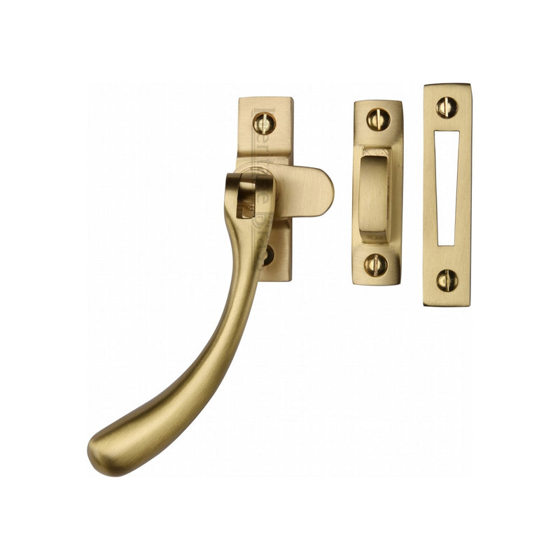 Heritage Brass Casement Window Fastener Ball Design Satin Brass finish
 - V1008 MP/HP-SB