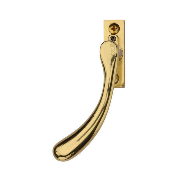 Heritage Brass Left-Handed Espagnolette Handle Ball Design Polished Brass finish - V1009L-LH-PB