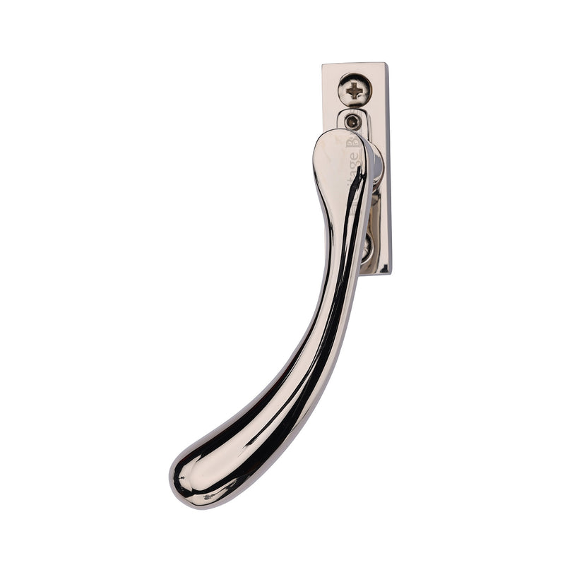 Heritage Brass Left-Handed Espagnolette Handle Ball Design Polished Nickel - V1009L-LH-PNF