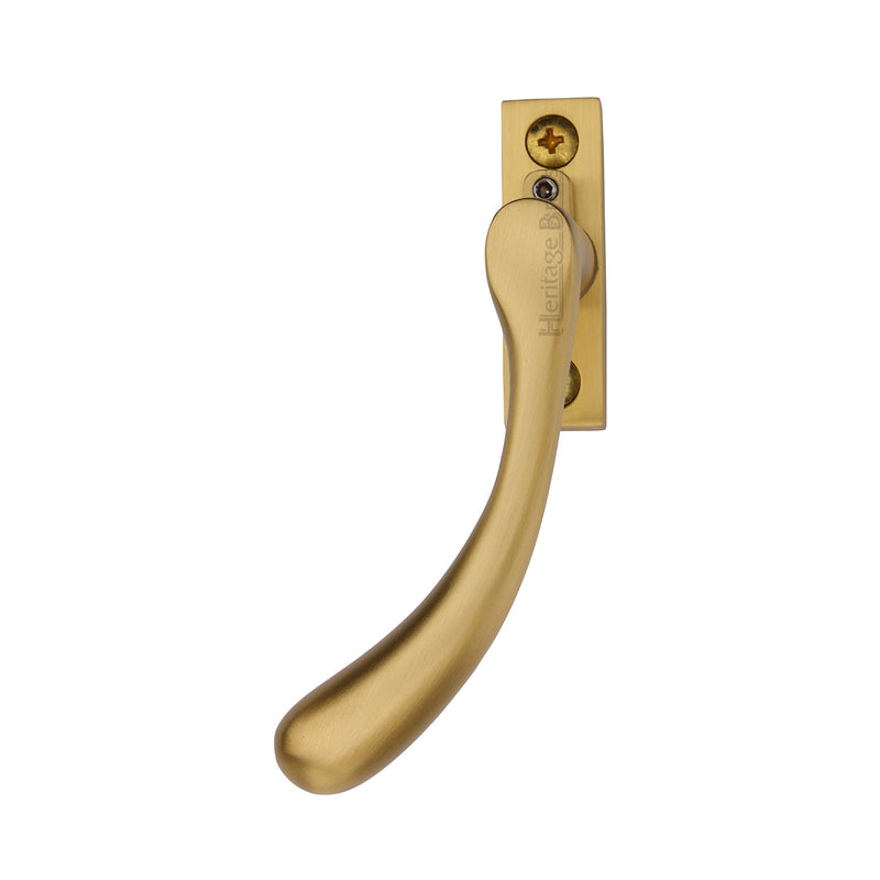 Heritage Brass Left-Handed Espagnolette Handle Ball Design Satin Brass finish - V1009L-LH-SB