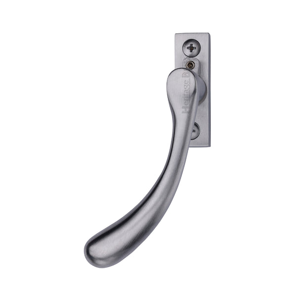 Heritage Brass Left-Handed Espagnolette Handle Ball Design Satin Chrome finish - V1009L-LH-SC