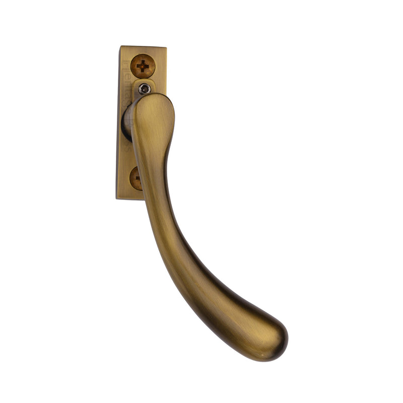 Heritage Brass Right-Handed Espagnolette Handle Ball Design Antique Brass finish - V1009L-RH-AT