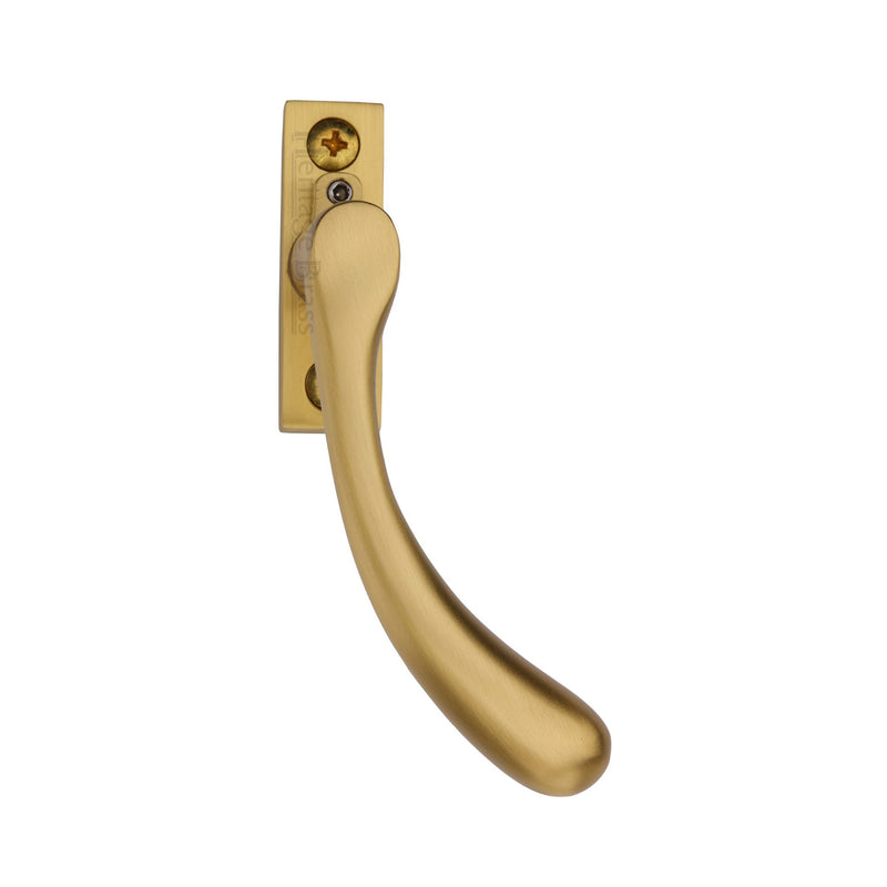 Heritage Brass Right-Handed Espagnolette Handle Ball Design Satin Brass finish - V1009L-RH-SB