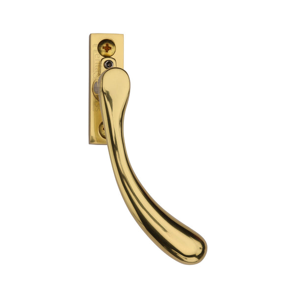 Heritage Brass Right-Handed Espagnolette Handle Ball Design Unlacquered Brass finish
 - V1009L-RH-ULB
