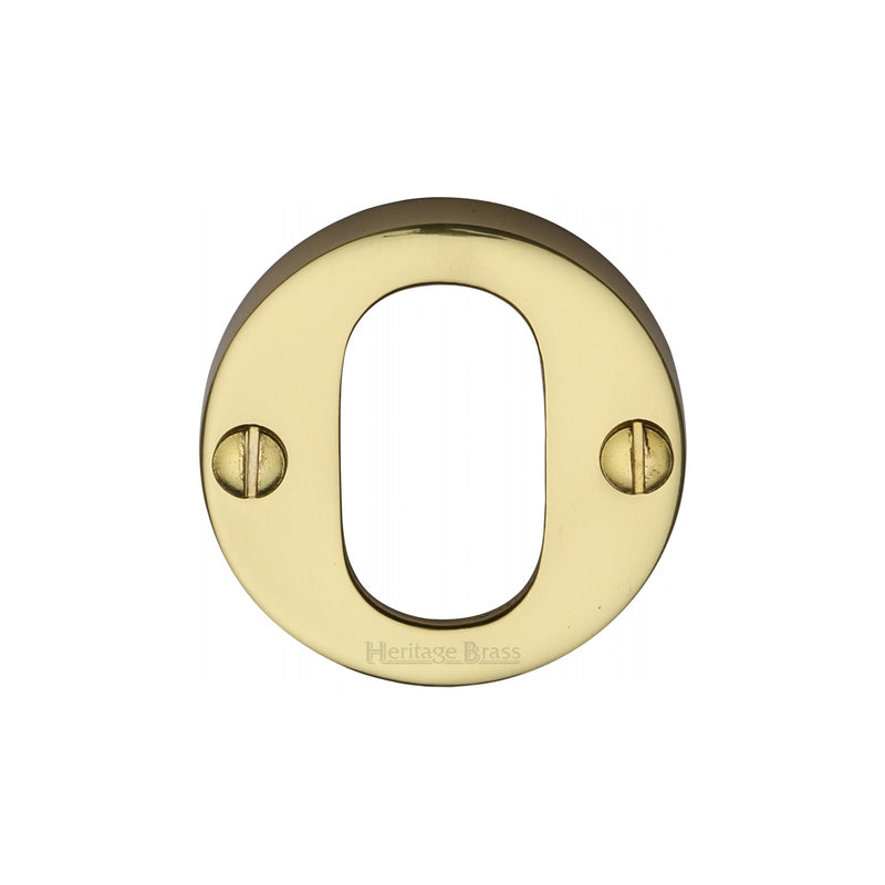 Heritage Brass Oval Profile Cylinder Escutcheon Polished Brass finish - V1013-PB - Choice Handles