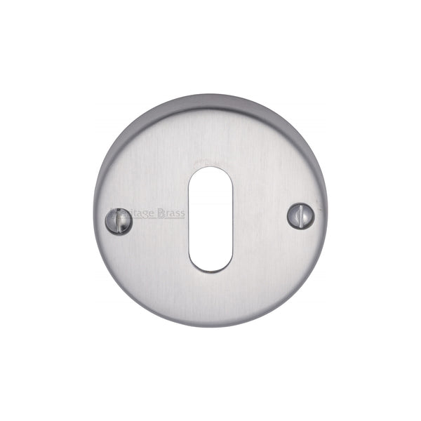 Heritage Brass Keyhole Escutcheon Satin Chrome finish - V1014-SC - Choice Handles