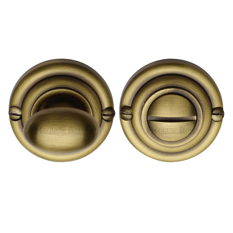 Heritage Brass Thumbturn & Emergency Release  for Bathroom & Bedroom Doors  Antique finish - V1015-AT - Choice Handles