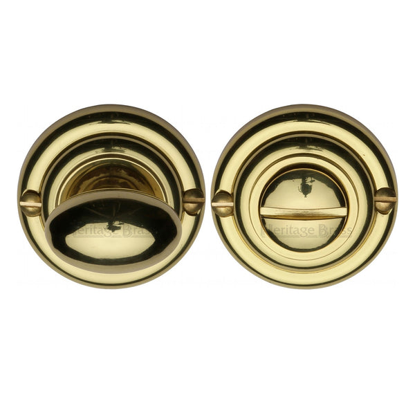 Heritage Brass Thumbturn & Emergency Release  for Bathroom & Bedroom Doors  Polished Brass finish - V1015-PB - Choice Handles