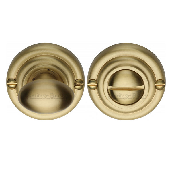 Heritage Brass Thumbturn & Emergency Release for Bathroom & Bedroom Doors Satin Brass finish - V1015-SB - Choice Handles