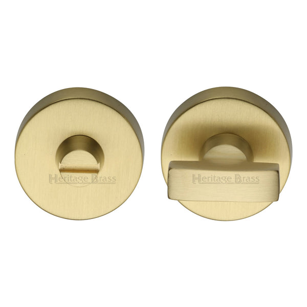 Heritage Brass Thumbturn & Emergency Release for Bathroom & Bedroom Doors Satin Brass finish - V1018-SB - Choice Handles