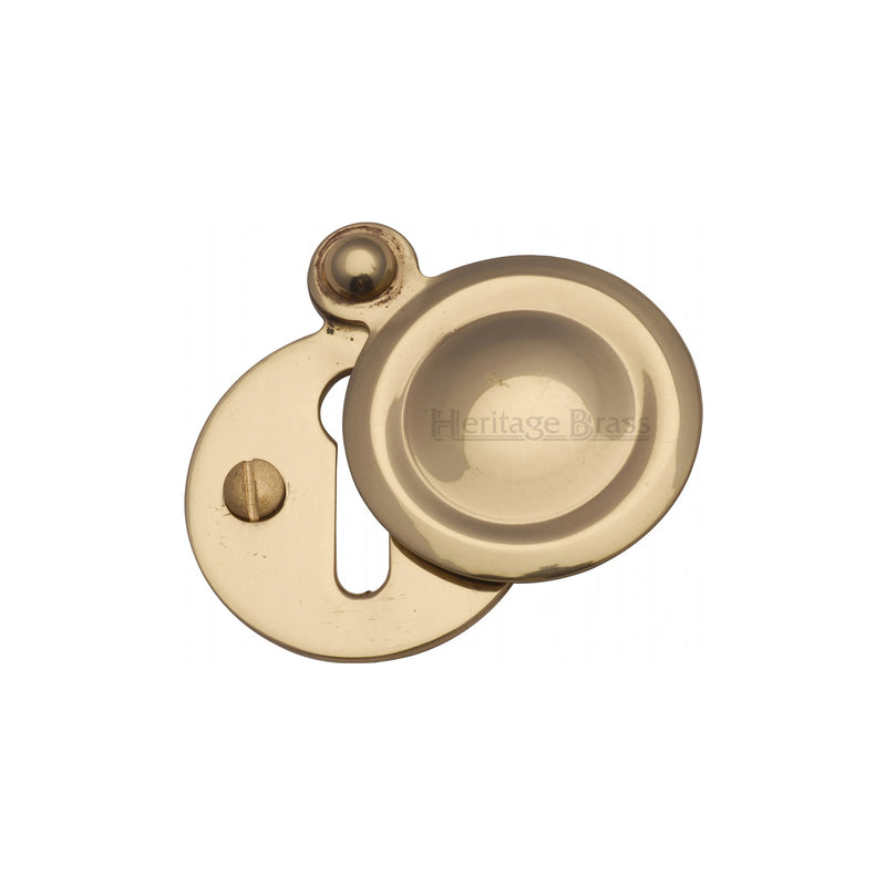 Heritage Brass Covered Keyhole Round Polished Brass finish - V1020-PB - Choice Handles