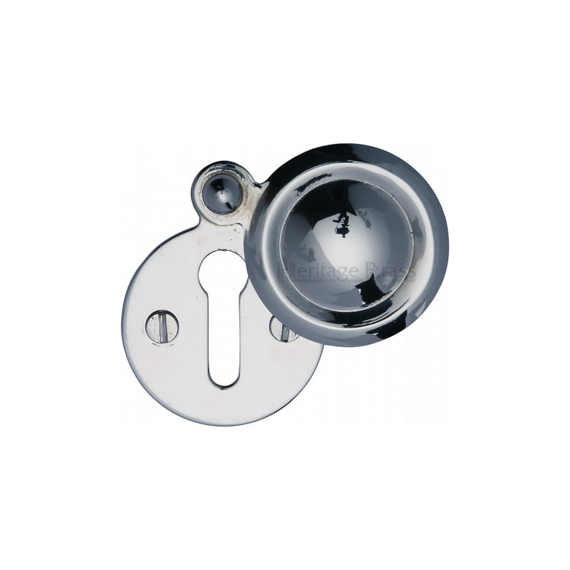 Heritage Brass Covered Keyhole Round Polished Chrome finish - V1020-PC - Choice Handles