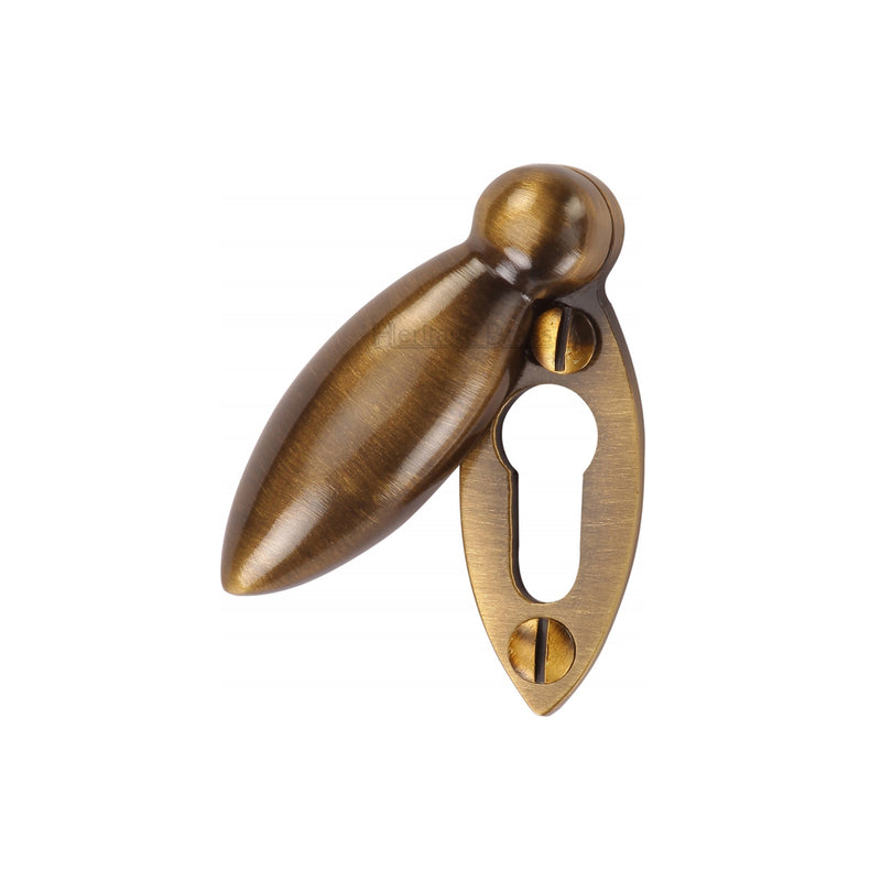 Heritage Brass Covered Keyhole Oval Antique finish - V1022-AT - Choice Handles