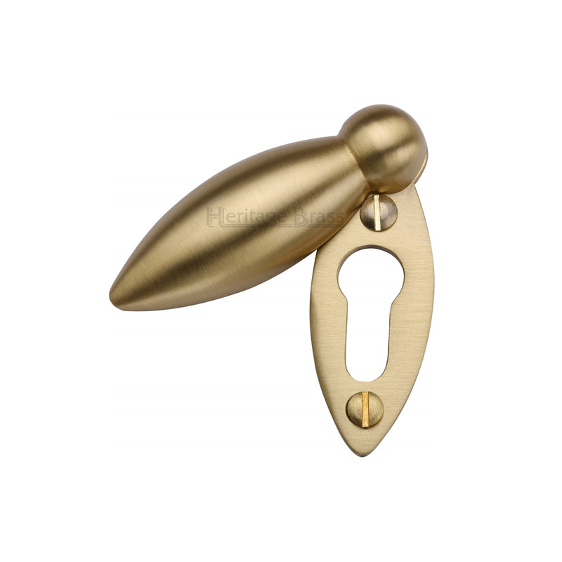 Heritage Brass Covered Keyhole Oval Satin Brass finish - V1022-SB - Choice Handles