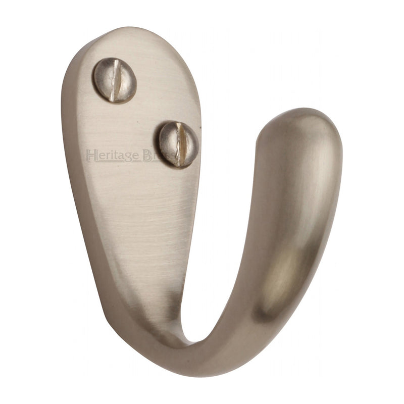 Heritage Brass Single Robe Hook Satin Nickel finish - V1040-SN