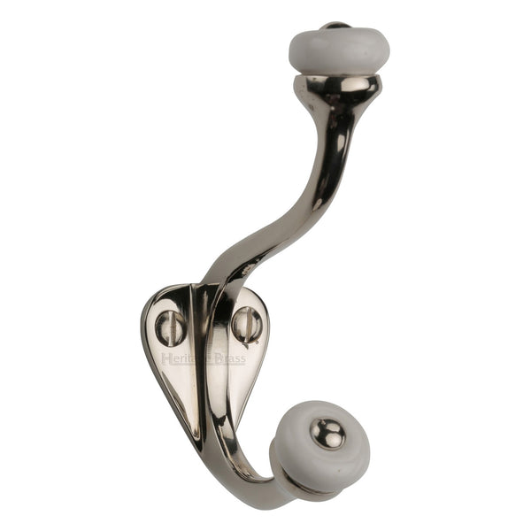 Heritage Brass Hat & Coat Hook Polished Nickel - V1048-PNF