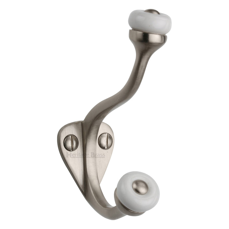 Heritage Brass Hat & Coat Hook Satin Nickel Finish - V1048-SN