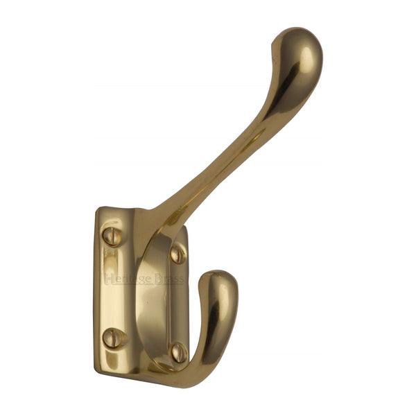 Heritage Brass Hat & Coat Hook Polished Brass finish - V1056-PB